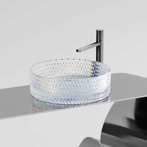 Раковина Ceramica Nova CRISTAL 36 см CN6059 накладная цвет неон - фото 3